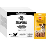 Pedigree 12x 40g Pedigree Ranchos Köstliche Kaustangen Huhn & Karotten Hundesnacks