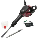 Wiltec Abbruchhammer 2.5PS 55J Schlagstärke 1500 1/min Schlagzahl, Sechskantaufnahme, mit 2 Meißeln, Stemmhammer Meißelhammer Schlaghammer