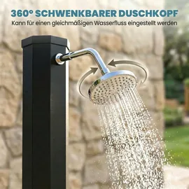 Outsunny Gartendusche schwarz 60 l