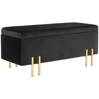 Homcom Sitzbank Schwarz, 100x42x40 cm, Esszimmer, Bänke, Sitzbänke