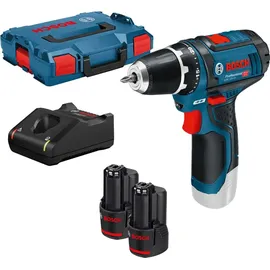 Bosch GSR 12V-15 Professional inkl. 2 x 2 Ah + L-Boxx 0601868109