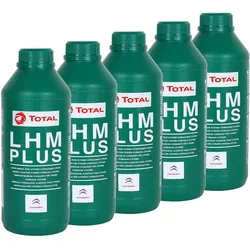 5x1l Total Lhm Plus + Hydrauliköl Öl Grün Servoöl Bremsflüssigkeit Für Citroen: