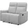 dorel home 2-Sitzer DOREL HOME "Lugo, Kinosofa mit Reclinerfunktion in Kunstleder und Webstoff", grau (hellgrau), B:126cm H:102cm T:86cm, Sofas, mit manueller Relaxfunktion in beiden Sitzen
