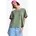 T-Shirt TIME FOR PALM TREE Kurzarm mit Rundhalsausschnitt aus Baumwolle und Polyester grün S 36
