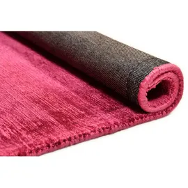 Tom Tailor Shine uni Kurzflorteppich 50 x 80 cm beere
