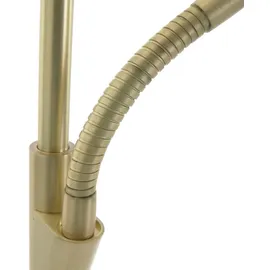 Steinhauer Deckenfluter Stehleuchte Wohnzimmerlampe LED dimmbar Lesespot messing chrom