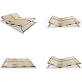 vidaXL Lattenrost mit 28 Latten 7 Zonen 120 x 200 cm - Lattenrost - Bettrost - Mattenrost - Matratzenrost - Braun