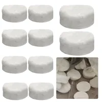 10 Stück Keramikwolle für Bioethanol, 8,6 x 8,6cm Kamin Keramikschwamm Für Bio Ethanol Kaminofen, Rund Ersetzen Sie den Docht, Indoor Gel- & Ethanol Keramikschwamm Für Bioethanol