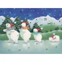 Lbg chemstickattack Nostalgischer Adventskalender A4 llustige Eisbären-Familie