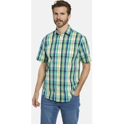 Kurzarmhemd BABISTA "Kurzarmhemd BELLAVIO", Herren, Gr. XL, blau (dunkelblau kariert), regular fit, Kurzarm, Hemden, im Karo-Design