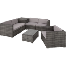 Tectake Pisa Lounge-Set grau