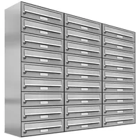 AL Briefkastensysteme AL 27 Fach Edelstahl