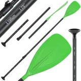 Kesser KESSER® Paddle - 3-teilig für Kayak SUP Stand-Up Paddling Board Stechpaddel, Verstellbar Teleskop 165cm-215cm Aluminum für Stand Up Paddel Kajakfahren Surfboard Boot Anti-Rutsch Stecksystem