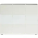 Priess Hochkommode PRIESS, weiß (weiß, weißglas), B:123cm H:103cm T:38cm, Sideboards, Türkommode
