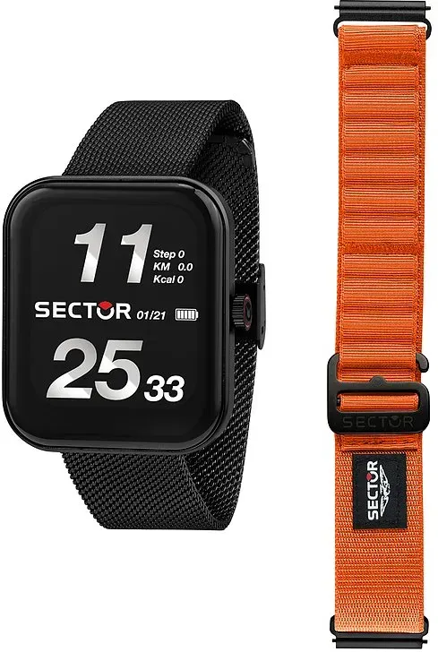 Sector Uhren-Set inkl. Wechselarmband S-03 Pro Light R3253171501 - schwarz
