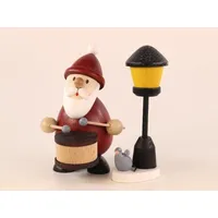 Kunsthandwerk Ullrich Ullrich Kunsthandwerk Weihnachtsfigur Weihnachtsmann mit Trommel und Laterne Höhe 9,5cm NEU