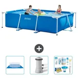 Rechteckiger Frame Pool - 300x200x75 cm - 4-teilig S21256 - Blau