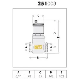 CALEFFI Discal 3/4 IG fr den waagerechten