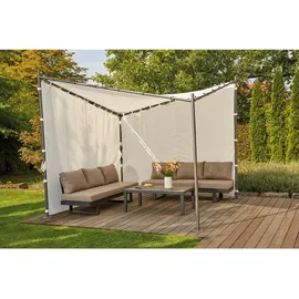 Siena Garden Seitenteile für Pavillon Berlino 2 Stück 3 x 3 m Weiß