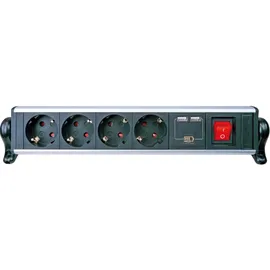 Schwaiger Steckdosenleiste 4-fach 1,80 m Schwarz 2 St.