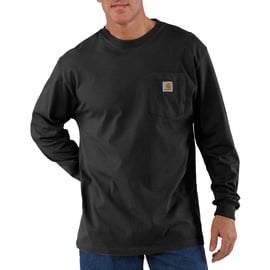 CARHARTT Workwear Pocket Langarmshirt, schwarz, Größe 2XL