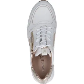 CAPRICE Damen 9-23300-44 Sneaker, White Lt Gold, 40 EU Weit