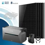 Balkonkraftwerk 4000 Watt mit Speicher Anker SOLIX Solarbank 3 E2700 Pro mit 8x500Wp Solarmodule und MC4 Solarkabel Set - 4000Wp ‚Äì 8 Module / Ohne Erweiterungsakku / Ziegeldach