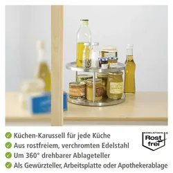 WENKO Schrankrondell Mod. Duo Edelstahl