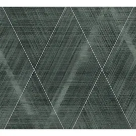 A.S. Création Vliestapete Rautenmuster 53 cm x 10 m 0 g Grün/Schwarz 388242