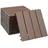 Tectake Terrassenfliesen Tegulas 31 x 31 x 2 cm braun