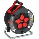 Brennenstuhl Professional Kabeltrommel 300 KU 2100 (25m Kabel in schwarz, aus Spezialkunststoff, Baustelleneinsatz und ständiger Einsatz im Außenbereich, Made in Germany)