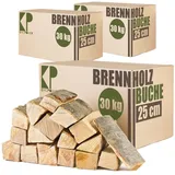 Reine Buche Brennholz 25 cm Kaminholz 90 kg für Kaminofen Lagerfeuer Feuerschale Ofen Grill Buchenholz kammergetrocknet ofenfertig Holzscheite Kingpower