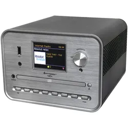 Soundmaster HighLine ICD1050SW Internetradio Kompaktanlage CD-Player Stereo WLAN 2,4/5 GHz DAB+ Bluetooth USB MP3 APP Farbdisplay Wecker