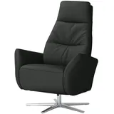 Max Schelling Sessel Elmira Leder 81 x 120 x 92 cm Schwarz elektrisch, drehbar