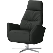 Max Schelling Sessel Elmira Leder 81 x 120 x 92 cm Schwarz elektrisch, drehbar