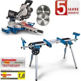 SCHEPPACH Kapp und Gehrungssäge HM216 Zugsäge Kappsäge 2.Sägeblatt Set mit UG200