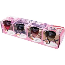HS Candle Duftkerze Selection 4er Pack im Glas, lange Brenndauer und angenehmer Duft (Bakery Selection)