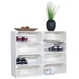 Kistenkolli Altes Land Schuhregal 100 x 80 x 35 cm braun matt