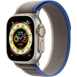 Apple Watch Ultra GPS+Cellular 49 mm Titaniumgehäuse, Trail Loop blau/grau S/M