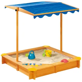Playtive Sandkiste Sandkasten mit Dach und Eisdiele, Fichte, 118x118x118 cm NEU