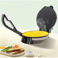 easybuy Roti Maker Elektrische Edelstahl Doppelseitige Heizung 1500W Tortilla Maker - Silber/Schwarz