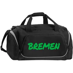 multifanshop Sporttasche - Bremen - Textmarker - Druck grün - Tasche