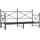 vidaXL Tagesbett Ausziehbar ohne Matratze Schwarz 90x200 cm Stahl