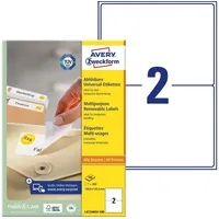 Avery Zweckform Etiketten L4734REV-100 weiß 199,6 x 143,5 mm