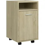 vidaXL Beistellschrank mit Rollen Sonoma-Eiche 33x38x60 cm
