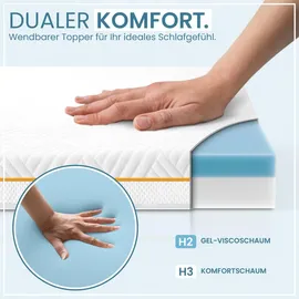 gentle north gmbh Gentle North Topper Gel-Memory- und Komfortschicht 140 x 200 cm