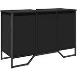 vidaXL Waschbeckenunterschrank Schwarz 91x35x60 cm Holzwerkstoff 848659