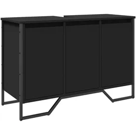 vidaXL Waschbeckenunterschrank Schwarz 91x35x60 cm Holzwerkstoff 848659