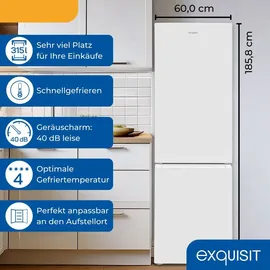 GGV Exquisit Exquisit Kühl-Gefrierkombination, KGC5320-95-E-040C weiss