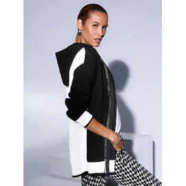CREATION L Strickjacke in Schwarz-Weiß 40